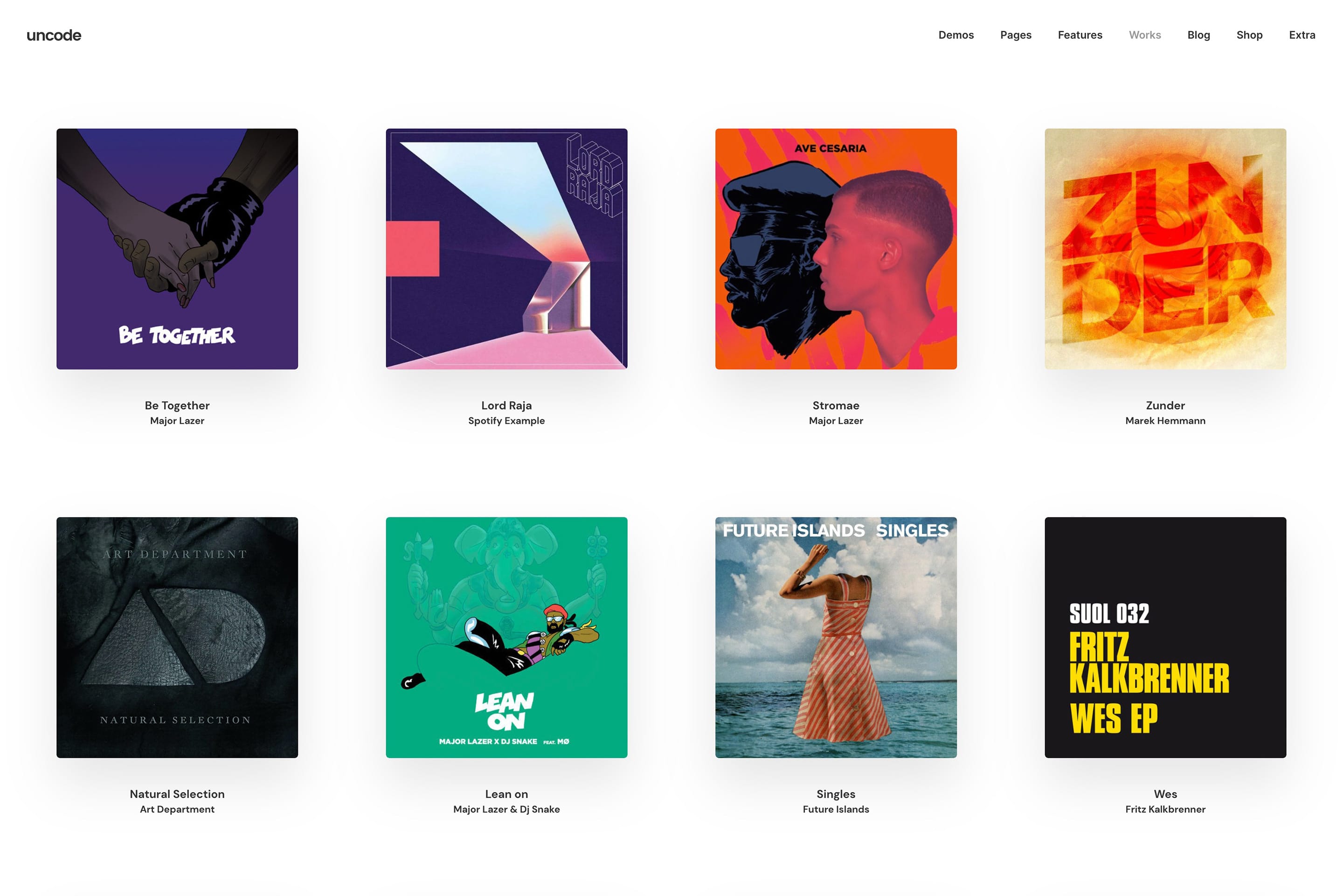 Audio Gallery Grid - Uncode